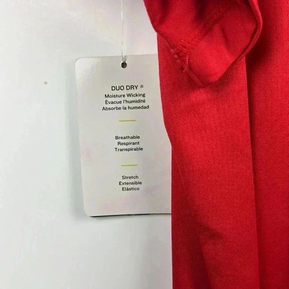 RED CHAMPION SORT TOP SZ L NWT SHORT SLEEVES SLIM FIT DUO DRY BREATHABLE STRETCH - Picture 5 of 8